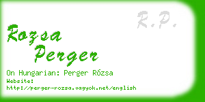 rozsa perger business card